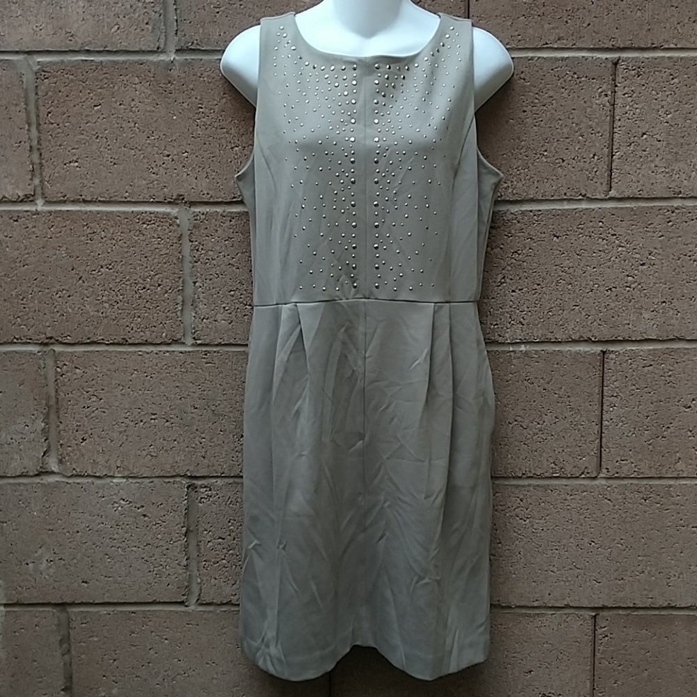 APT 9 Embellished Dress Moon Rocks Small NWT Tan